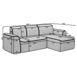 Kotna sedežna garnitura UMANA . Kotna sedežna garnitura UMANA, je mešanica moderne elegance in neprekosljivega udobja, popolna za vašo dnevno sobo. Skrbno