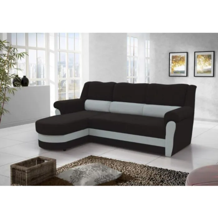 Kotna sedežna garnitura UNO Kotna sedežna garnitura UNO . Kotna sedežna garnitura UNO je primerna za vsak prostor. Okvir je narejen iz trdega lesa in vezane plošče. Vzmetena je z