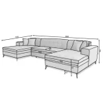 Kotna sedežna garnitura VENOM je odlična garnitura po odlični ceni. Sedežna se raztegne v dodatno ležišče z delfin mehanizmom. Dizajn, kateri vas bo