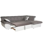 Kotna sedežna garnitura VERONIKA - bela . Kotna garnitura VERONIKA je kotna sedežna garnitura, katera je narejena iz vrhunskega umetnega usnja in blaga.