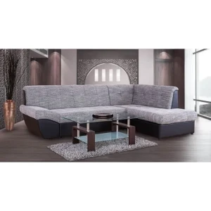 Kotna sedežna garnitura VERONIKA - črna . Kotna garnitura VERONIKA je kotna sedežna garnitura, katera je narejena iz vrhunskega umetnega usnja in blaga.