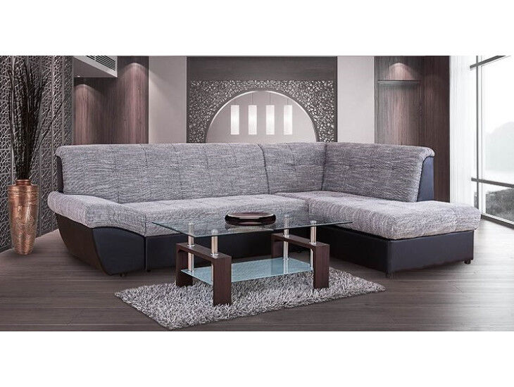 Kotna garnitura VERONIKA je kotna sedežna garnitura, katera je narejena iz vrhunskega umetnega usnja in blaga. Garnitura se raztegne v posteljo, in jo lahko