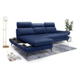 Kotna sedežna garnitura VRTNICA 2 . Kotna sedežna garnitura VRTNICA 2 je edinstvenega dizajna ter modernega videza. Opremljena je z nogicami iz črne kovine,