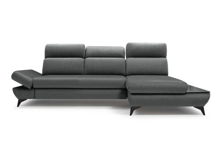 Kotna sedežna garnitura VRTNICA je edinstvenega dizajna ter modernega videza. Opremljena je z nogicami iz črne kovine, uporabno polico ob strani ter