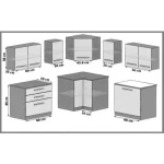 Kotni kuhinjski blok SENIDA 2 150x150 . Eleganten kotni kuhinjski blok SENIDA 2, ki bo zagotovo osvežil vašo kuhinjo. Dobavljiv je v dveh različnih barvah