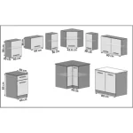 Kotni kuhinjski blok SMART . Eleganten kotni kuhinjski blok SMART, ki bo zagotovo osvežil vašo kuhinjo. Dobavljiv je v treh različnih barvah kuhinjskih