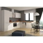 Kotni kuhinjski blok STELLA 310 x 230 . Kotni kuhinjski blok STELLA 310 x 230 cm narejen iz kvalitetne laminirane plošče. Dobavljiv je v beli mat barvi.