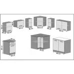 Kotni kuhinjski blok TIARA 2 . Eleganten kotni kuhinjski blok TIARA , ki bo zagotovo osvežil vašo kuhinjo. Dobavljiv je v različnih barvah kuhinjskih