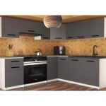 Kotni kuhinjski blok TIARA 2 . Eleganten kotni kuhinjski blok TIARA , ki bo zagotovo osvežil vašo kuhinjo. Dobavljiv je v različnih barvah kuhinjskih