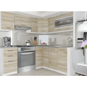 Kotni kuhinjski blok TILLY 130 x 230 . Kotni kuhinjski blok TILLY je moderen, prostoren in kvaliteten. Dobavljiv je v dveh različnih barvah kuhinjskih