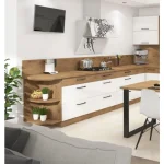 Kotni kuhinjski blok VANJA 330 x 340 cm . Kotni kuhinjski blok VANJA 330 x 340 cm je kuhinja, katera bo prinesla svežino v vaš dom. Dobavljiva v kombinaciji