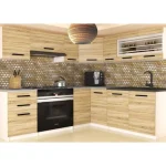 Kotni kuhinjski blok VENERA . Eleganten kotni kuhinjski blok VENERA , ki bo zagotovo osvežil vašo kuhinjo. Dobavljiv je v treh različnih barvah kuhinjskih