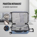 KOVČEK SCANDINAVIA CARBON SERIES 60L MODER - slika 13