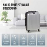 KOVČEK SCANDINAVIA CARBON SERIES 60L SIV - slika 8