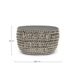 KOVINSKA MIZA BIZZOTTO CUYEN SAND, FI 64 CM - slika 8