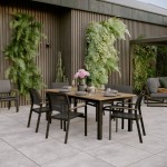 KOVINSKA MIZA NATERIAL CLARA SIVA 200X100 ALU, SINT. LES - slika 12