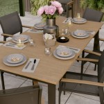 KOVINSKA MIZA NATERIAL CLARA SIVA 200X100 ALU, SINT. LES - slika 13