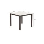 KOVINSKA MIZA NATERIAL LYRA T. BEŽ 90X90 ALU STEKLO - slika 10