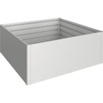 KOVINSKA VISOKA GREDA BIOHORT 2X2 201 X 201 X 77 CM SREBRNA