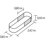 KOVINSKA VISOKA GREDA VITAVIA RAZŠIRITEV 401 NARAVNA 0.80M X 0.40M - slika 6