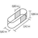 KOVINSKA VISOKA GREDA VITAVIA RAZŠIRITEV 858 RUBINASTA 0.86M - slika 4