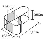 KOVINSKA VISOKA GREDA VITAVIA RAZŠIRITEV CURVE 858 GRAN 0.86M - slika 6