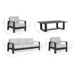 KOVINSKA VRTNA GARNITURA BIZZOTTO HOMEMOTION BALTIC, ANTRACIT SET 4 - slika 10