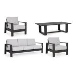 KOVINSKA VRTNA GARNITURA BIZZOTTO HOMEMOTION BALTIC, ANTRACIT SET 4 - slika 11