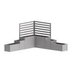 KOVINSKA VRTNA GREDA BIOHORT 299.5X299.5X168 CM DAVINCI SIVA