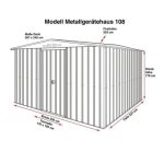 KOVINSKA VRTNA HIŠKA GLOBEL DREAM 108 ANTRACIT Š296 X G238 X V203 CM - slika 15