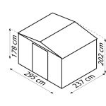 KOVINSKA VRTNA HIŠKA GLOBEL DREAM 108 SREBRNA Š296 X G238 X V203 CM - slika 9
