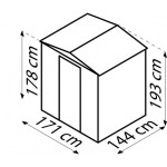 KOVINSKA VRTNA HIŠKA GLOBEL DREAM 65 ANTRACIT Š172 X G144 X V193.5 CM - slika 11