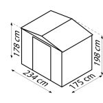 KOVINSKA VRTNA HIŠKA GLOBEL DREAM 86 ZELENA Š234 X G175 X V198 CM - slika 7