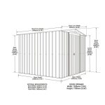 KOVINSKA VRTNA HIŠKA GLOBEL DREAM 88 ANTRACIT Š234 X G238 X V198 CM - slika 9