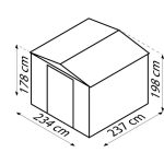 KOVINSKA VRTNA HIŠKA GLOBEL DREAM 88 SREBRNA Š234 X G238 X V198 CM - slika 11