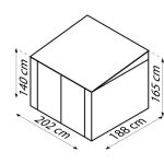 KOVINSKA VRTNA HIŠKA GLOBEL FAMILY - ZA 4 KOLESA Š203 X G189 X V166 CM - slika 21
