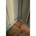 KOVINSKA VRTNA HIŠKA GLOBEL LEANTO 56 SREBRNA Š145 X G172 X V204 CM - slika 15