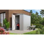KOVINSKA VRTNA HIŠKA GLOBEL LEANTO 56 SREBRNA Š145 X G172 X V204 CM - slika 16