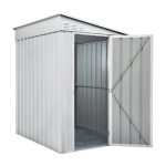 KOVINSKA VRTNA HIŠKA GLOBEL LEANTO 56 SREBRNA Š145 X G172 X V204 CM - slika 6