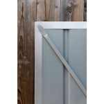 KOVINSKA VRTNA HIŠKA GLOBEL LEANTO 56 SREBRNA Š145 X G172 X V204 CM - slika 12