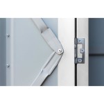 KOVINSKA VRTNA HIŠKA GLOBEL LEANTO 58 SREBRNA Š145 X G234 X V204 CM - slika 15