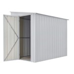 KOVINSKA VRTNA HIŠKA GLOBEL LEANTO 58 SREBRNA Š145 X G234 X V204 CM - slika 8