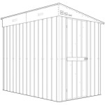 KOVINSKA VRTNA HIŠKA GLOBEL LEANTO 58 SREBRNA Š145 X G234 X V204 CM - slika 10