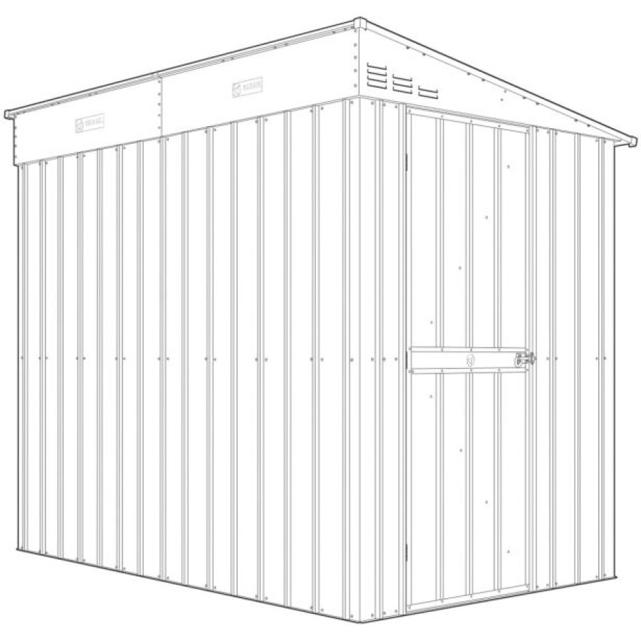 KOVINSKA VRTNA HIŠKA GLOBEL LEANTO 58 SREBRNA Š145 X G234 X V204 CM - slika 10