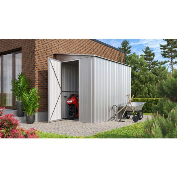kovinska-vrtna-hiska-globel-leanto-58-srebrna-s145-x-g234-x-v204-cm-3353642-8 KOVINSKA VRTNA HIŠKA GLOBEL LEANTO 58 SREBRNA Š145 X G234 X V204 CM - slika 12