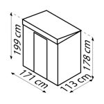 KOVINSKA VRTNA HIŠKA GLOBEL SKILLION 64 ANTRACIT Š172 X G113 X V199 CM - slika 16