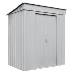 KOVINSKA VRTNA HIŠKA GLOBEL SKILLION 64 SREBRNA Š172 X G113 X V199 CM