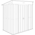 KOVINSKA VRTNA HIŠKA GLOBEL SKILLION 64 SREBRNA Š172 X G113 X V199 CM - slika 8