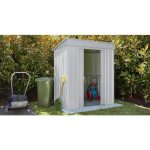 KOVINSKA VRTNA HIŠKA GLOBEL SKILLION 64 SREBRNA Š172 X G113 X V199 CM - slika 11