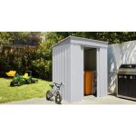 KOVINSKA VRTNA HIŠKA GLOBEL SKILLION 64 SREBRNA Š172 X G113 X V199 CM - slika 13